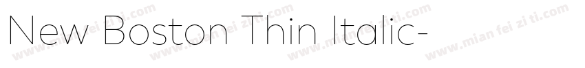 New Boston Thin Italic字体转换